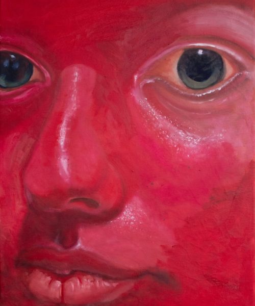 Self, 2023. Acrylic and oil on canvas. 50 x 40 cm